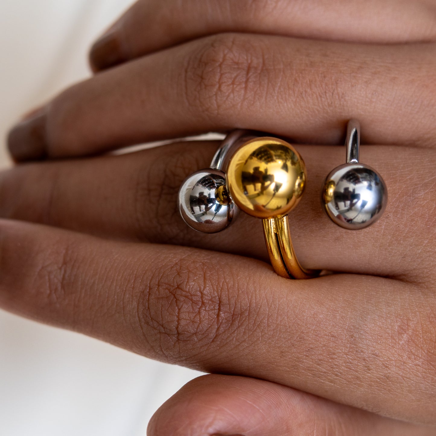 Two Tone Orbit Ring