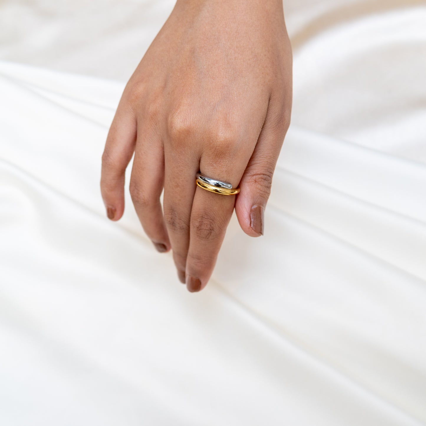 Two Tone Spiral Ring