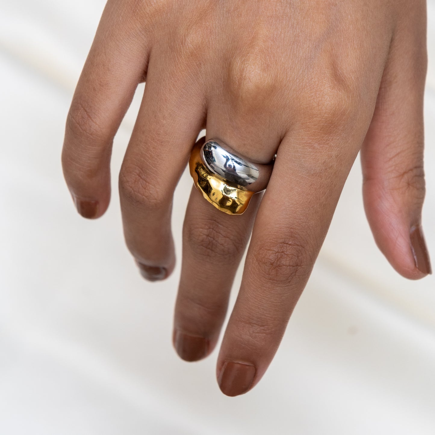 Two Tone Contour Ring