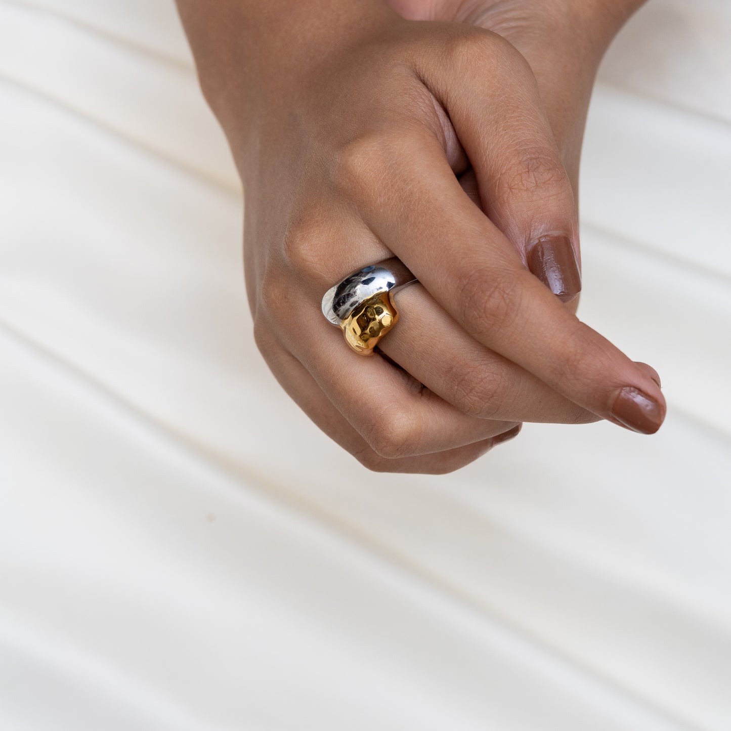 Two Tone Contour Ring
