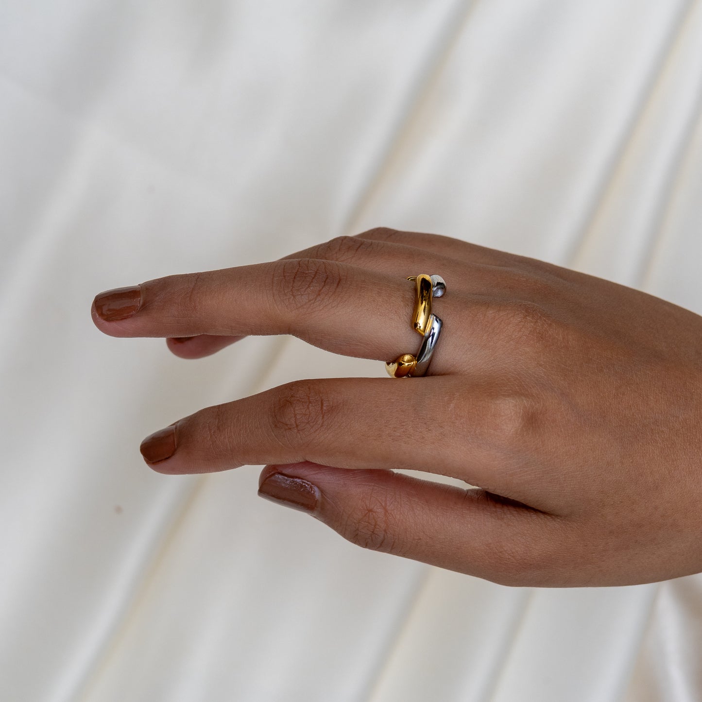 Two Tone Arc Ring