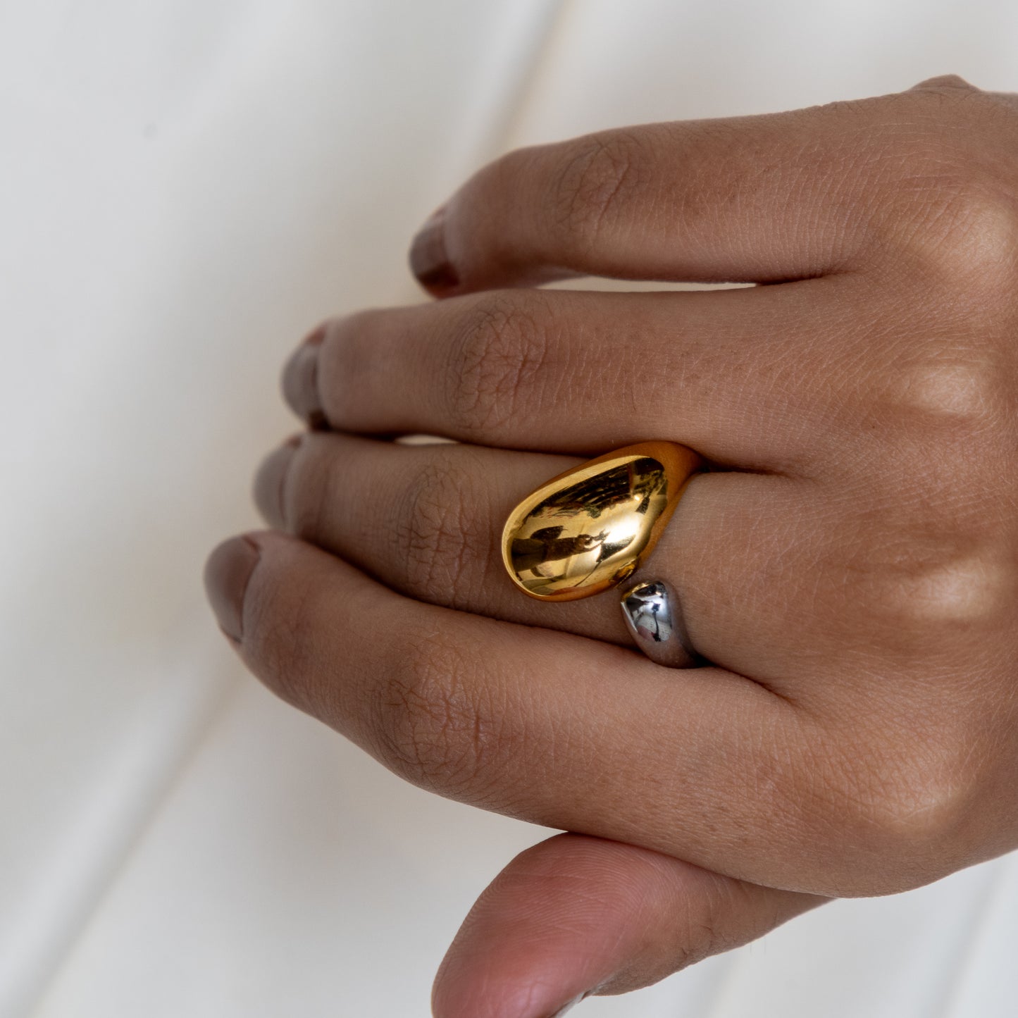 Two Tone Fold Ring