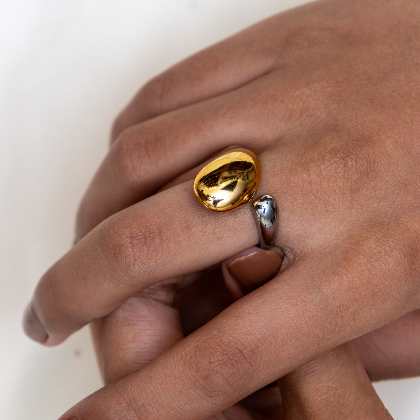 Two Tone Fold Ring