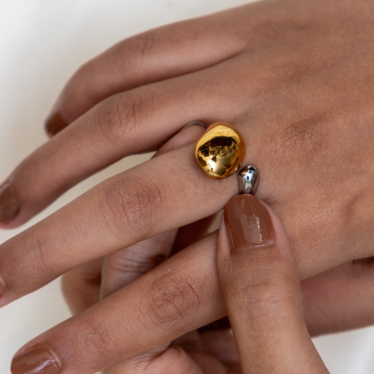 Two Tone Fold Ring