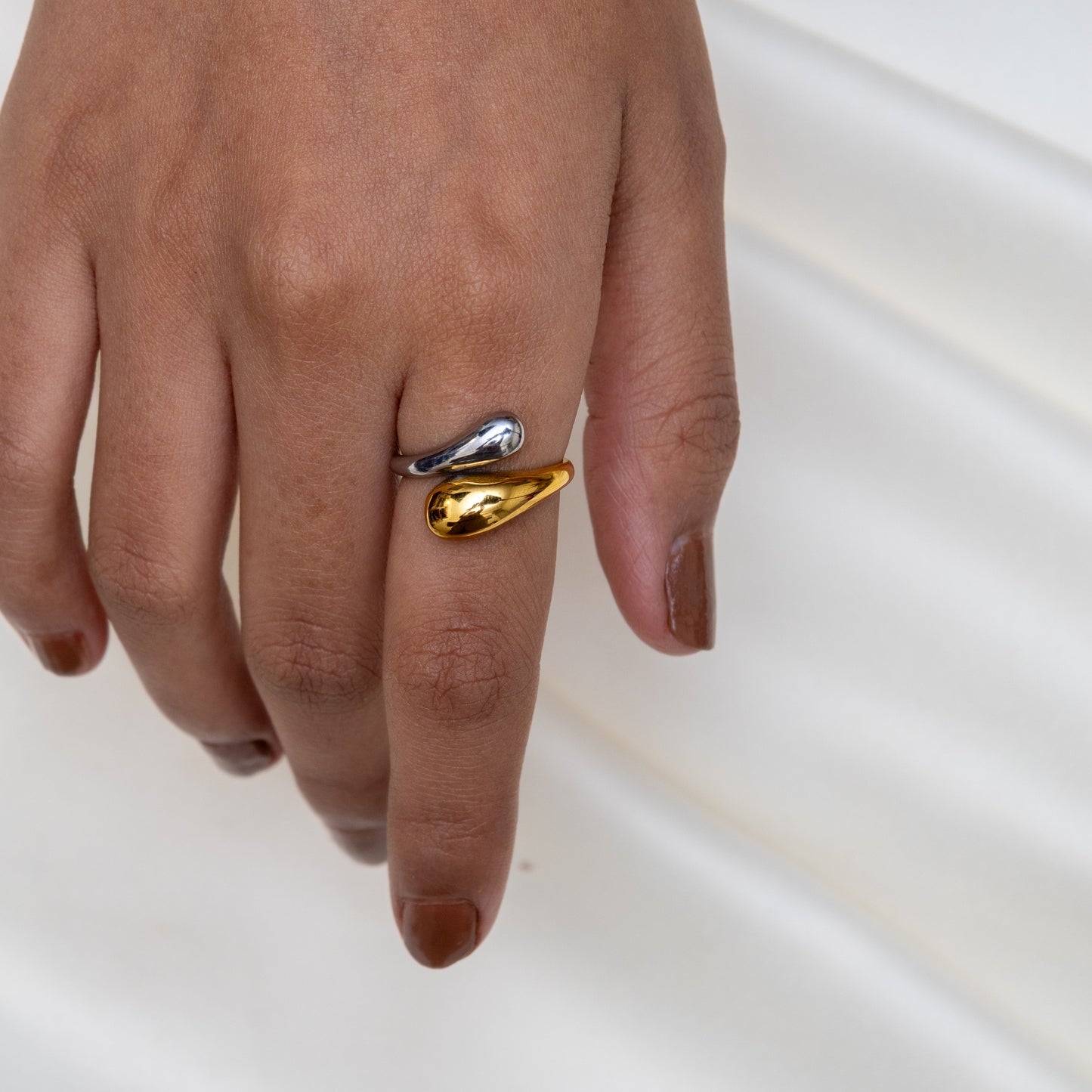 Two Tone Twin Ring