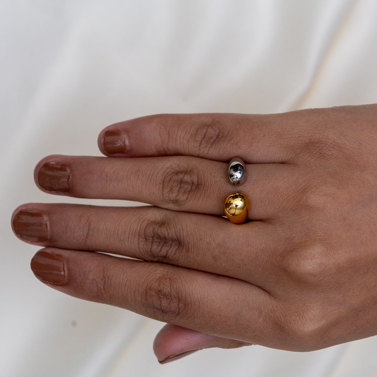 Two Tone Dot Ring