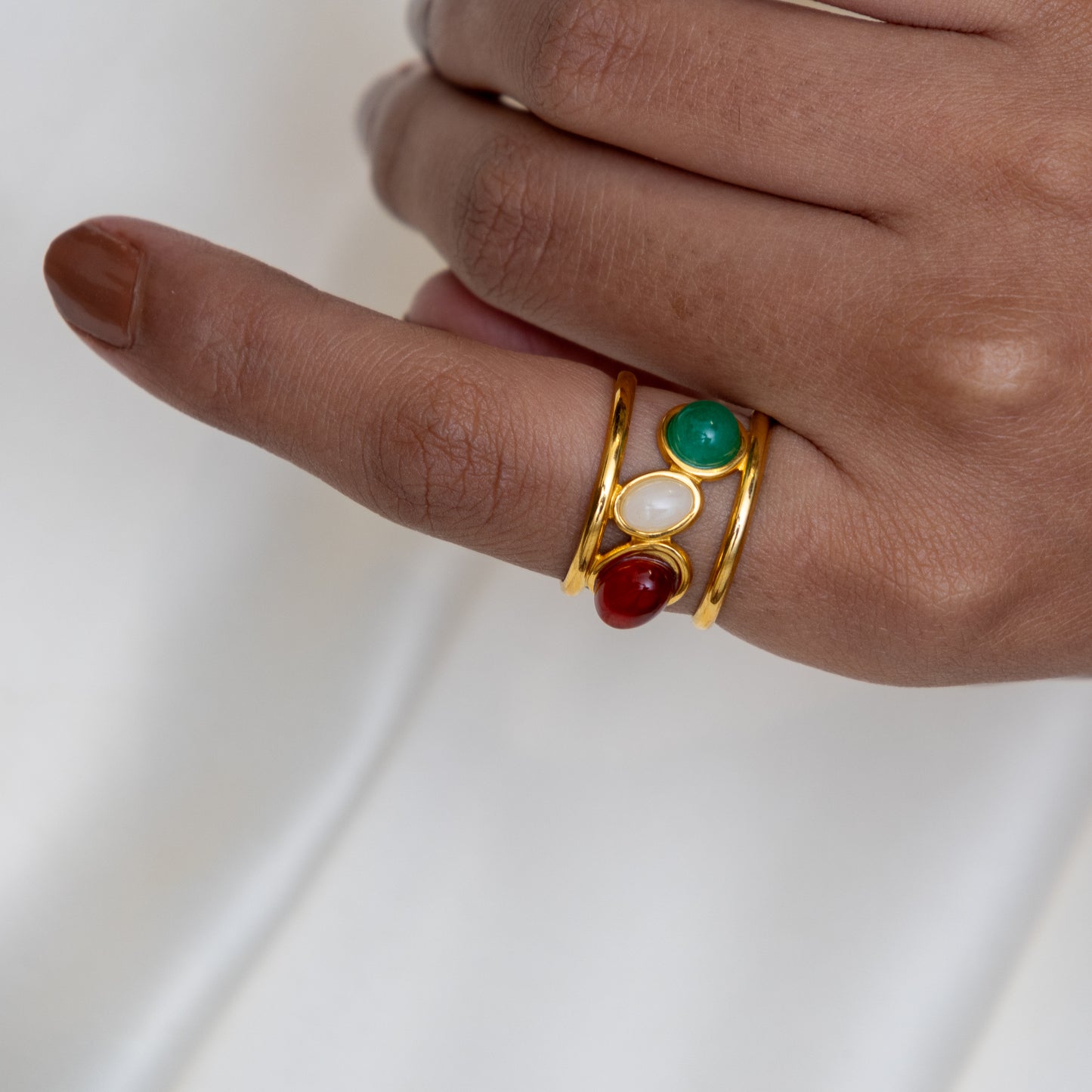 Urban Rani Gem Trio Ring