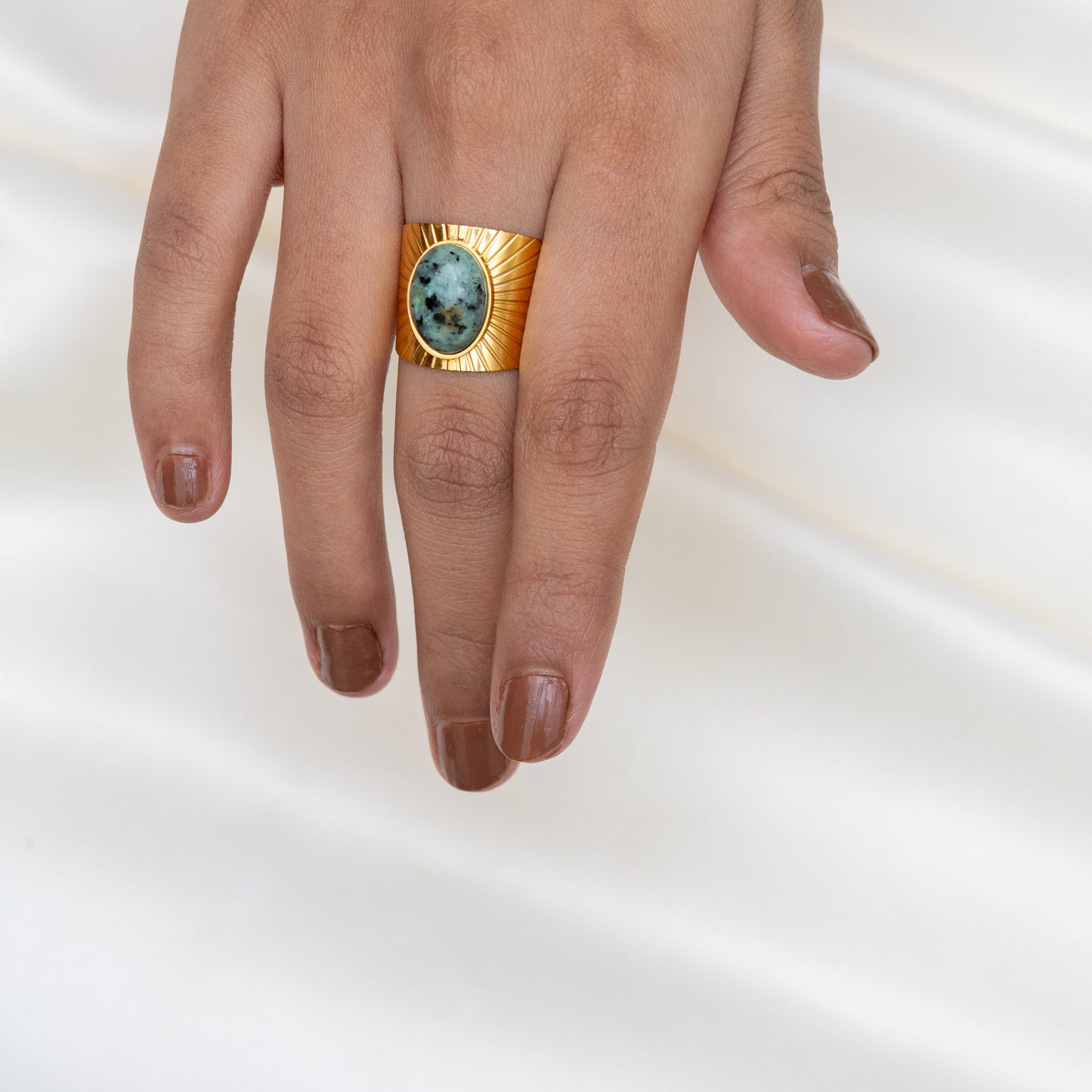 Urban Rani Sunburst Stone Ring
