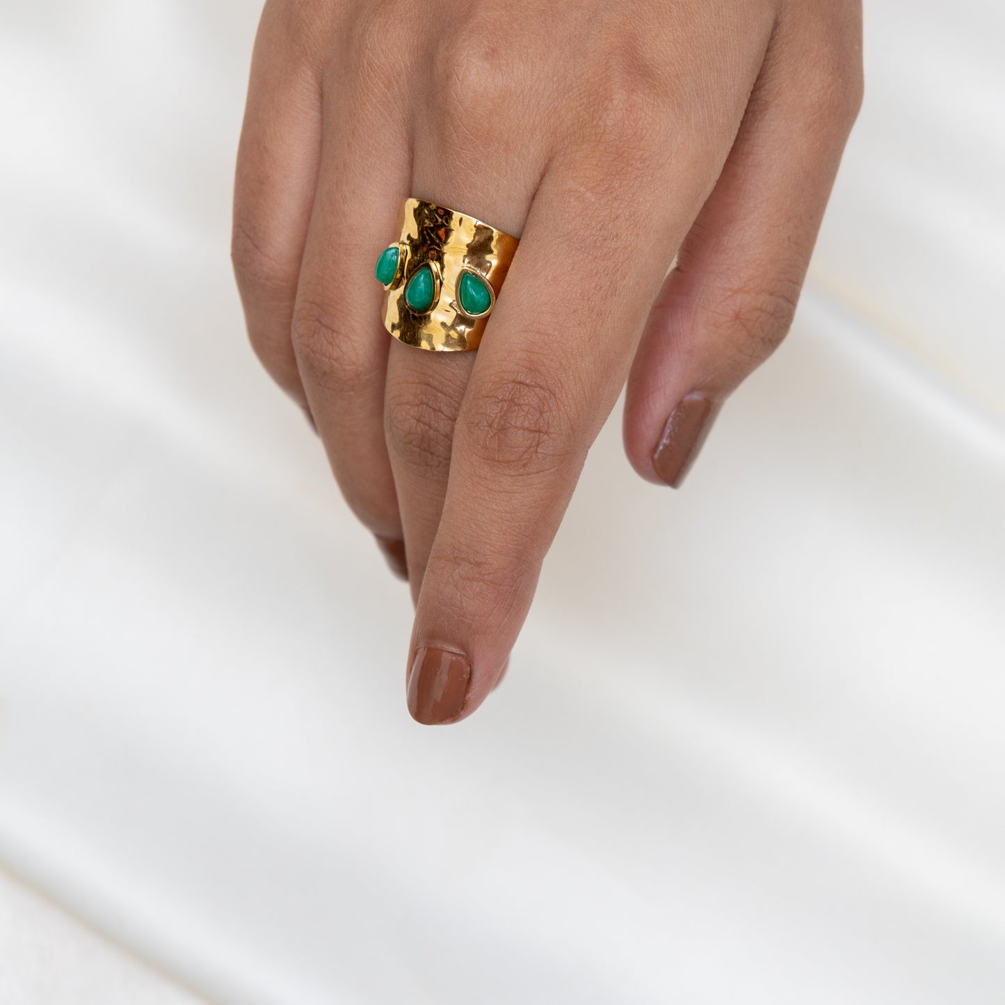 Urban Rani Emerald Edge Statement Ring
