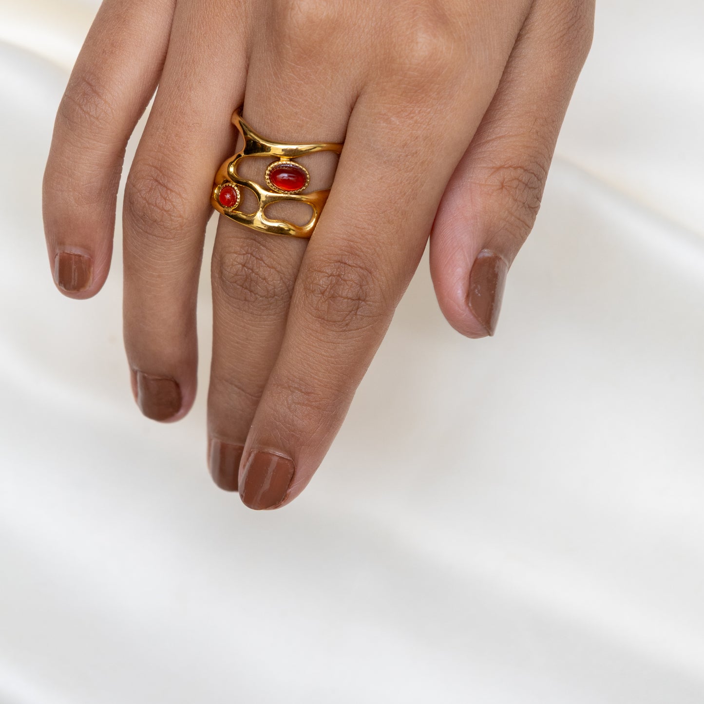 Urban Rani - Ruby Waves Ring