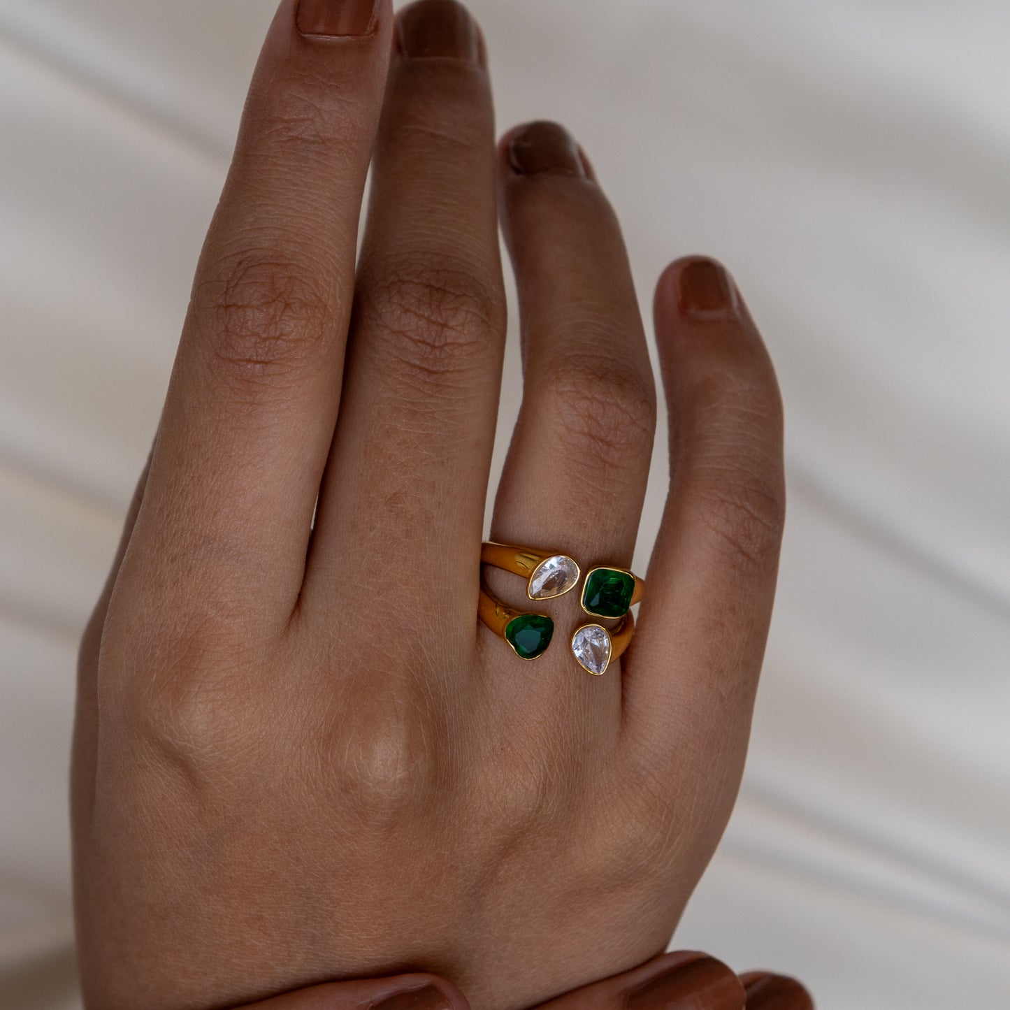 Urban Rani Crystal Ivy Ring