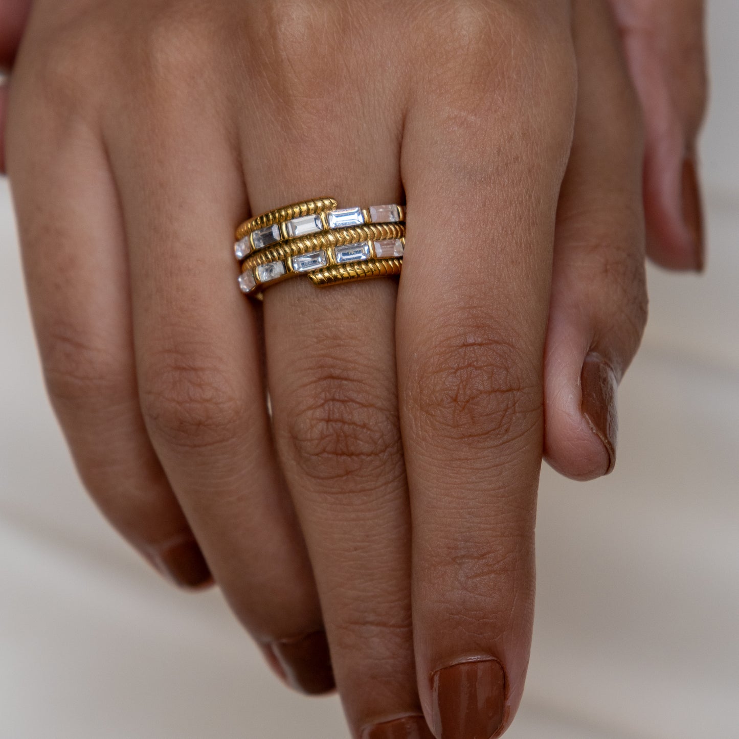 Urban Rani Crystal Wrap Band Ring