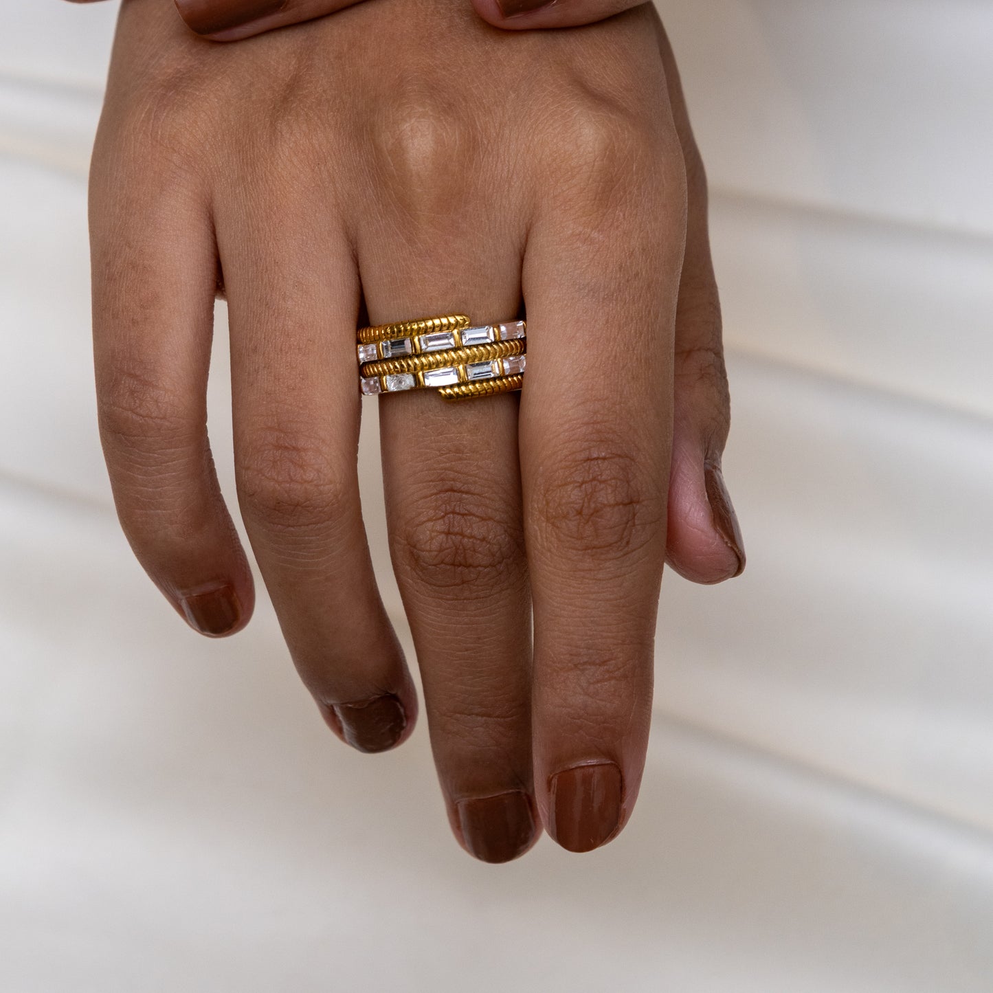 Urban Rani Crystal Wrap Band Ring