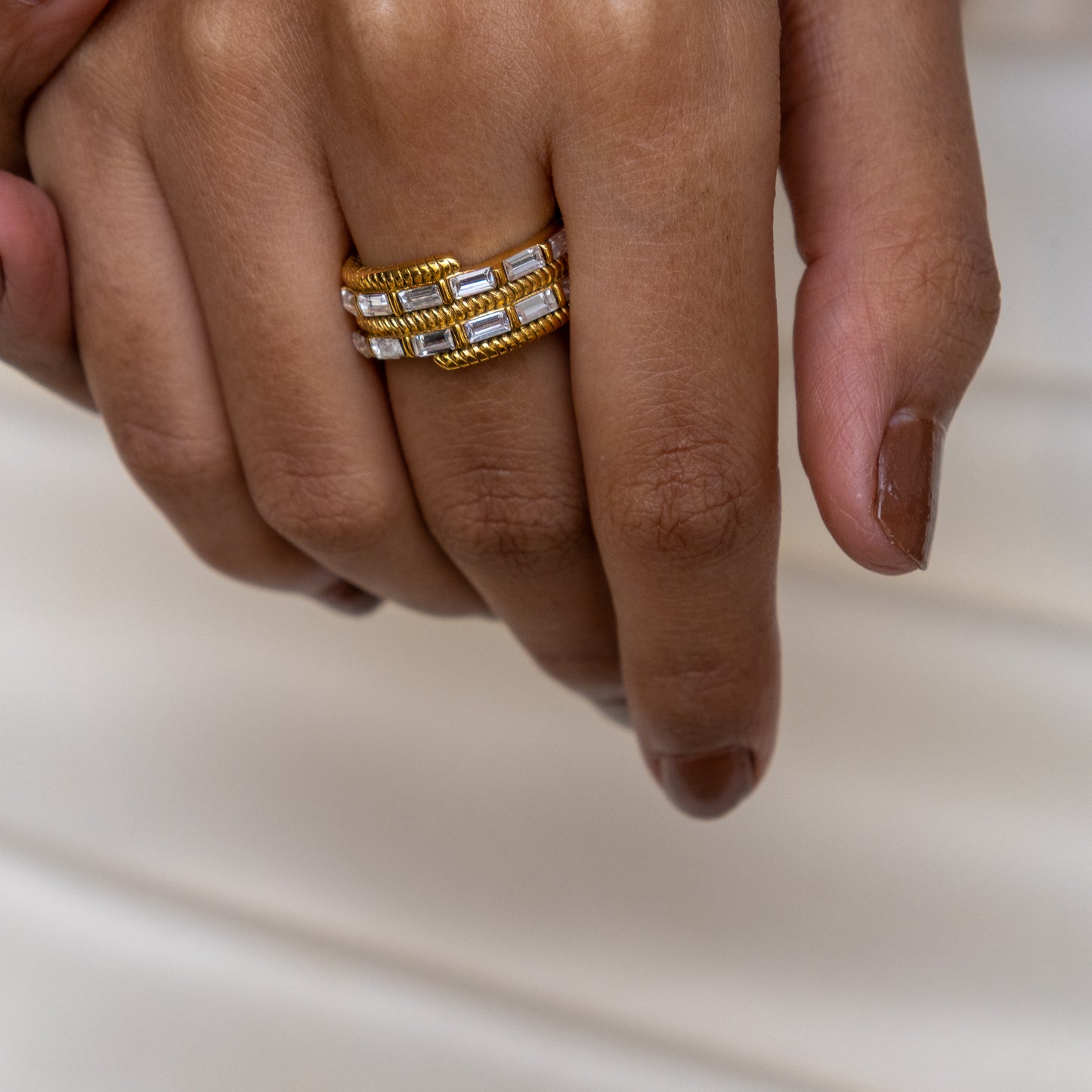 Urban Rani Crystal Wrap Band Ring