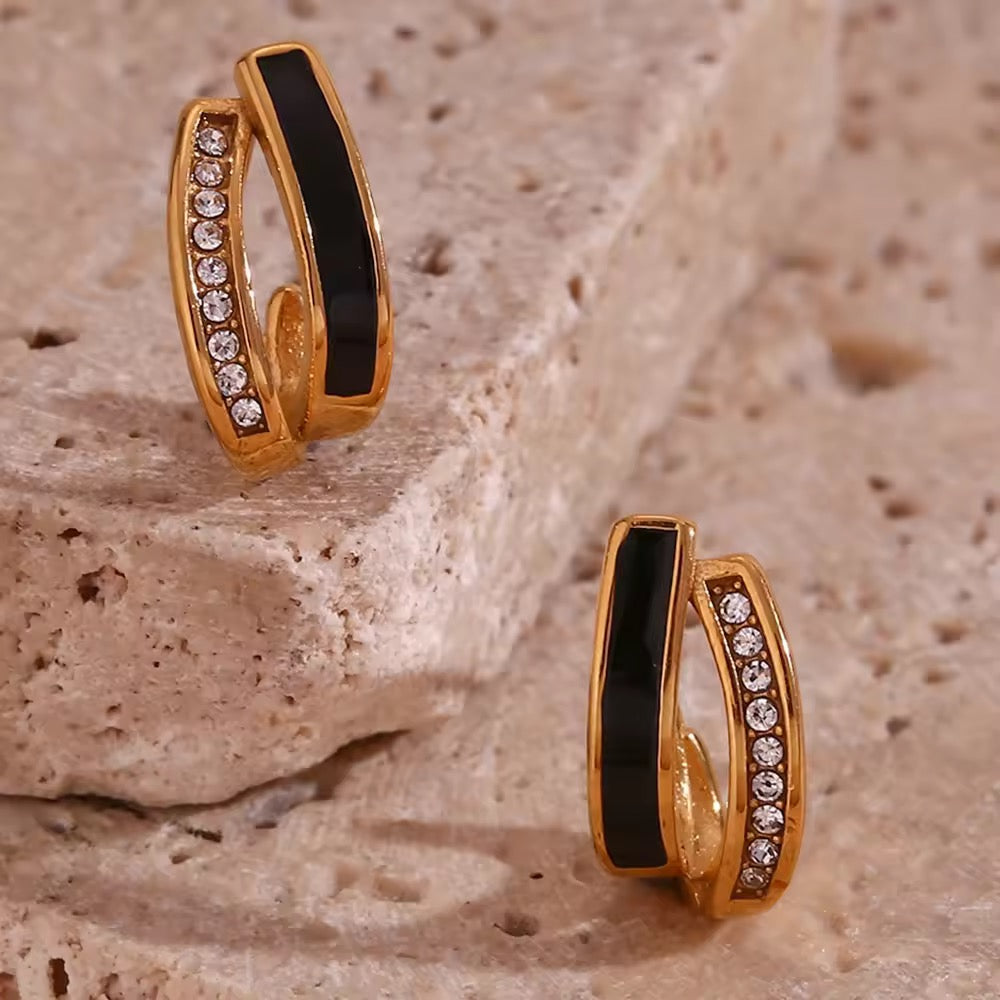 Urban Rani Onyx Spark Earrings