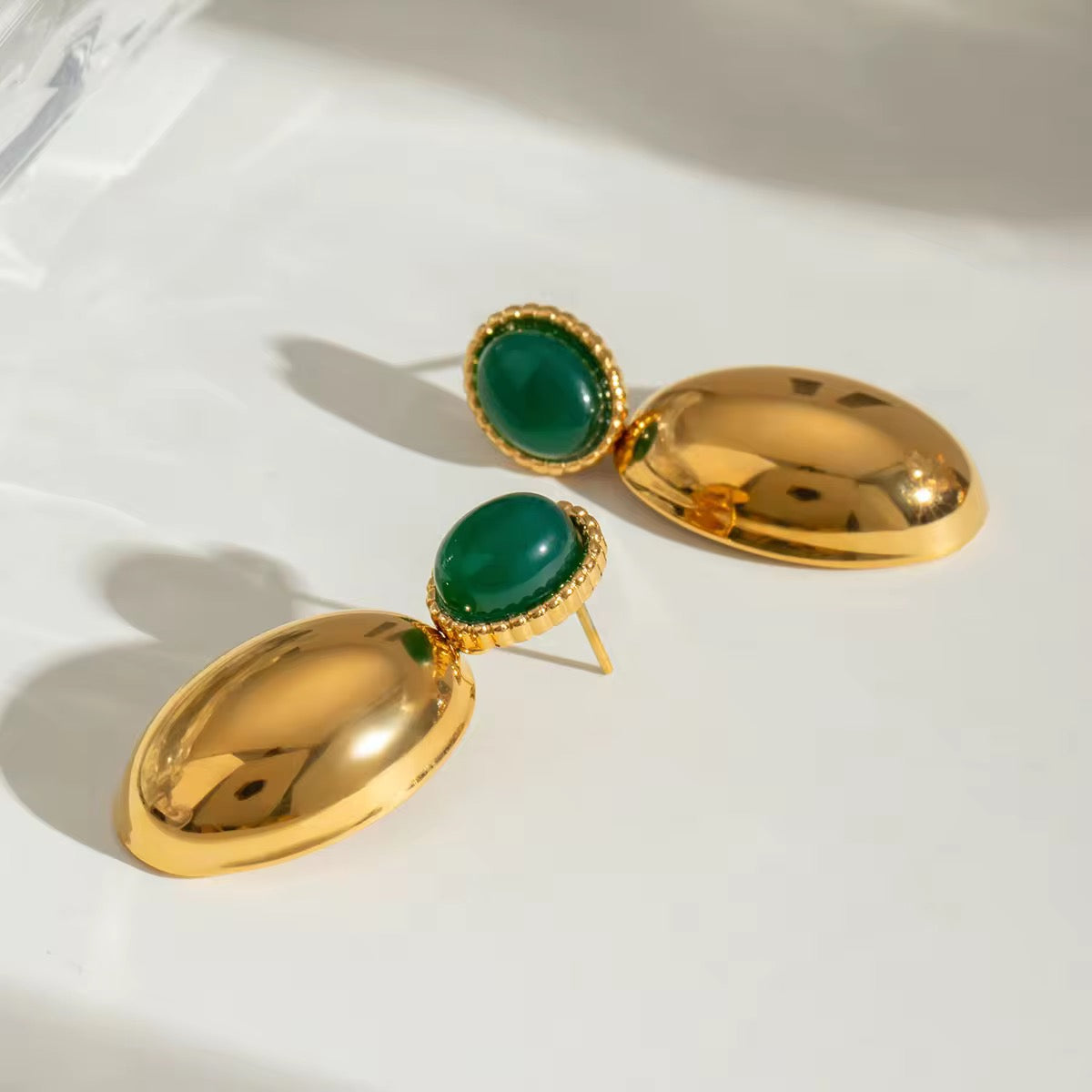 Jade Drop Earrings