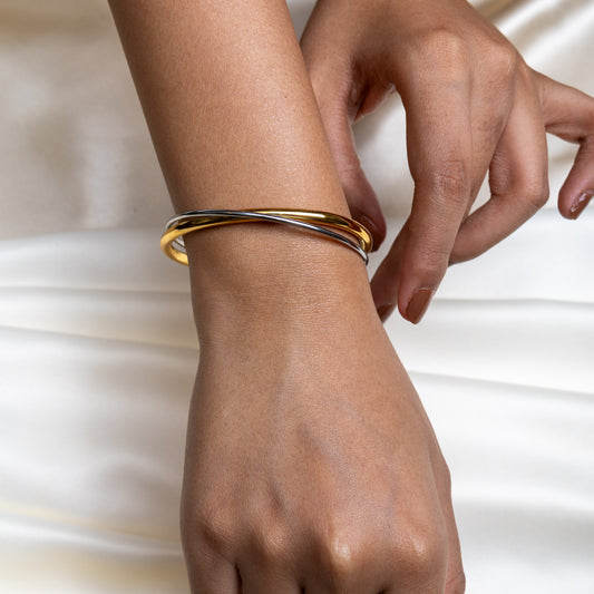 Two Tone Infinity Bracelet