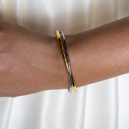 Two Tone Infinity Bracelet