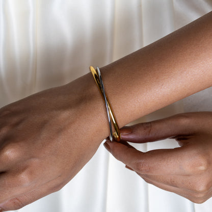 Two Tone Infinity Bracelet