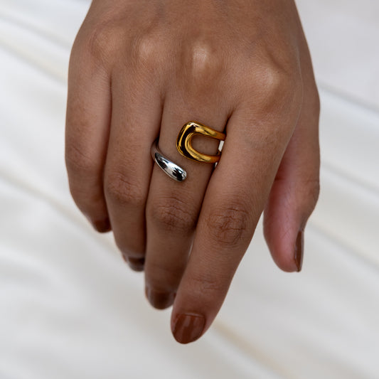Two Tone Wrap Ring