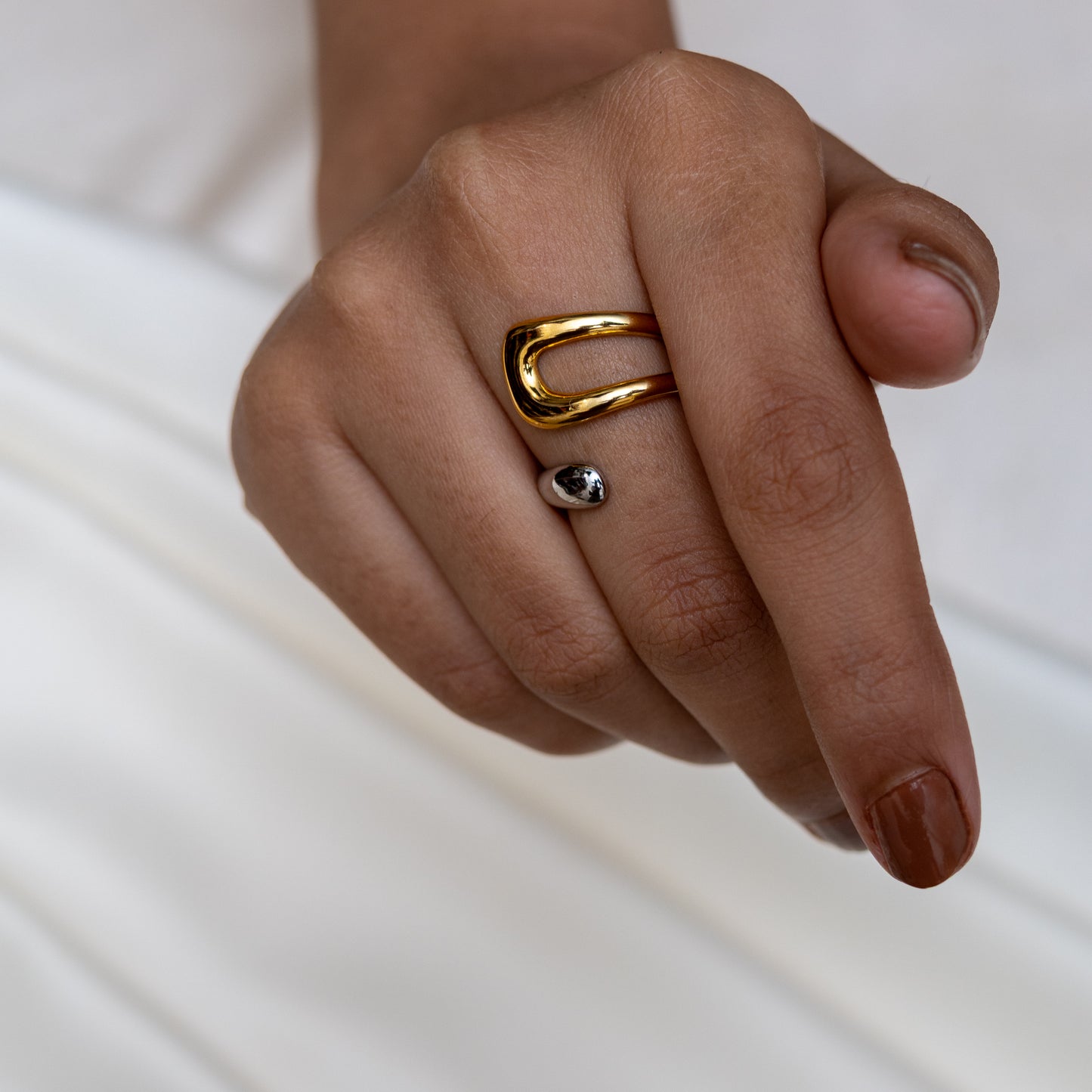Two Tone Wrap Ring