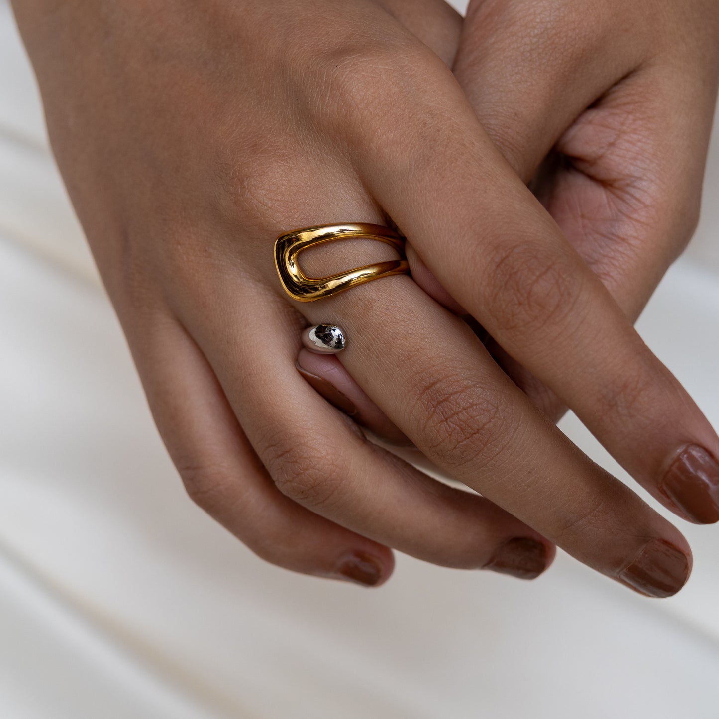 Two Tone Wrap Ring