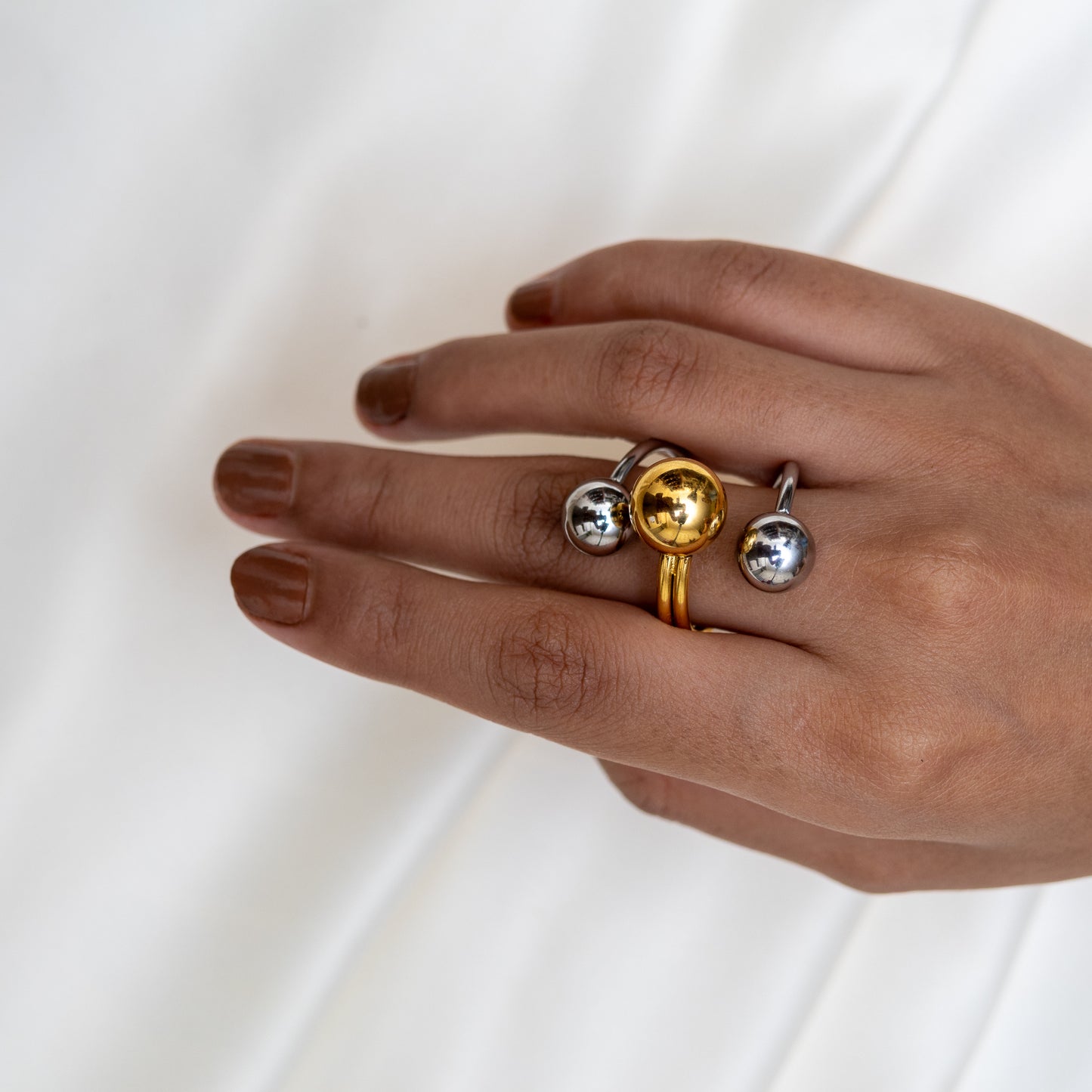 Two Tone Orbit Ring