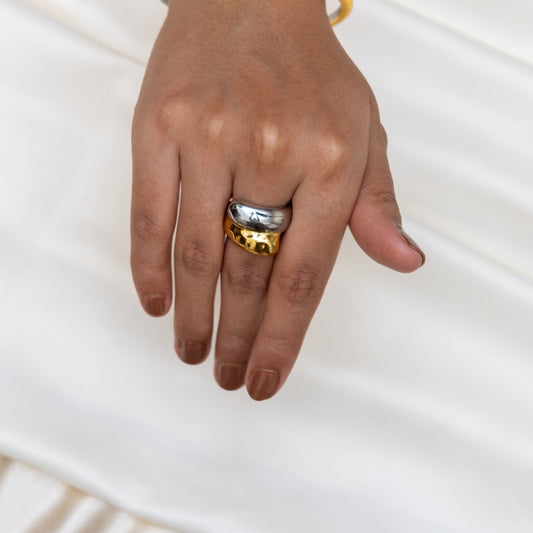Two Tone Contour Ring