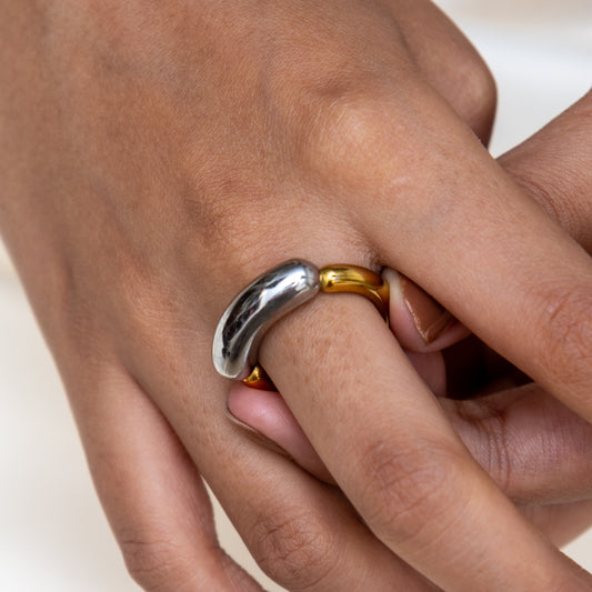 Two Tone Glide Ring