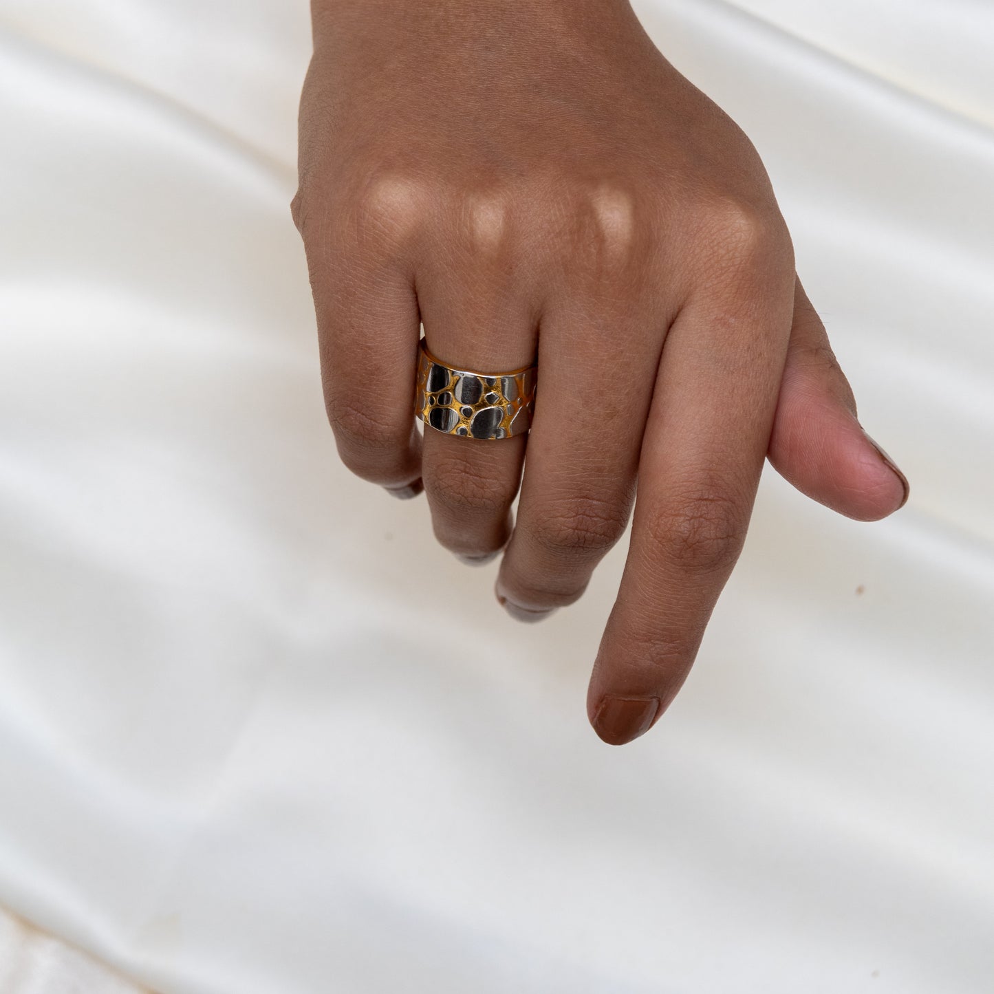 Two Tone Mosiac Open Band
