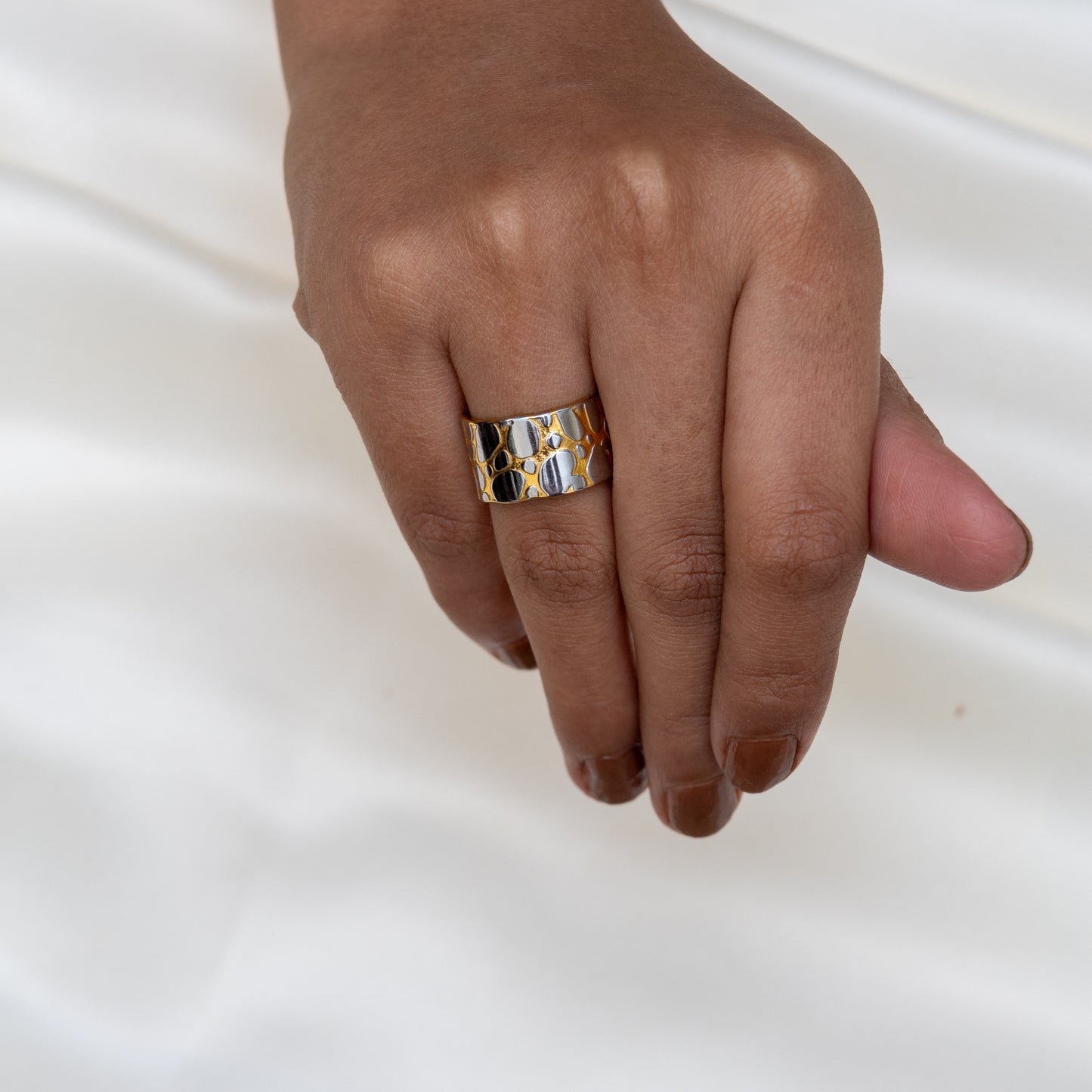 Two Tone Mosiac Open Band
