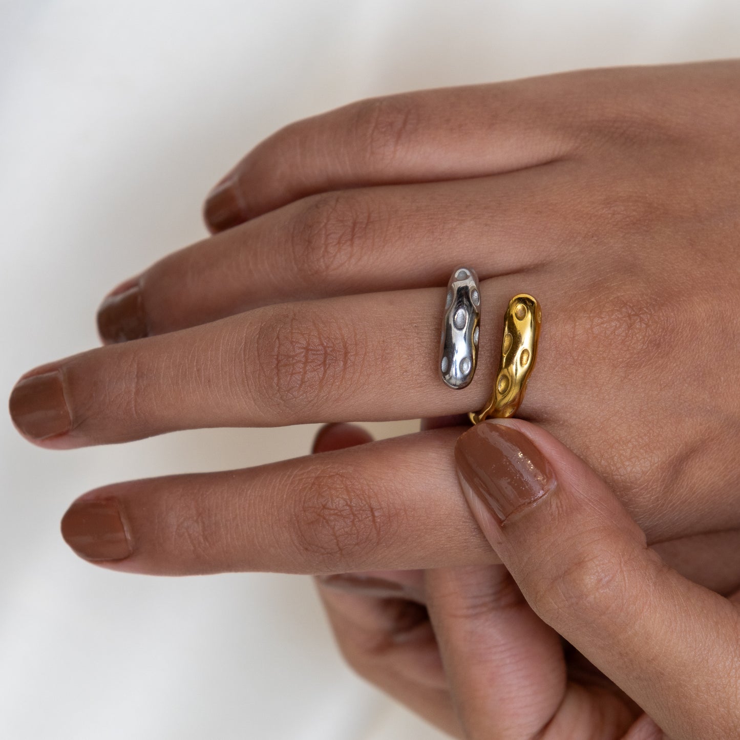 Two Tone Meteor Ring