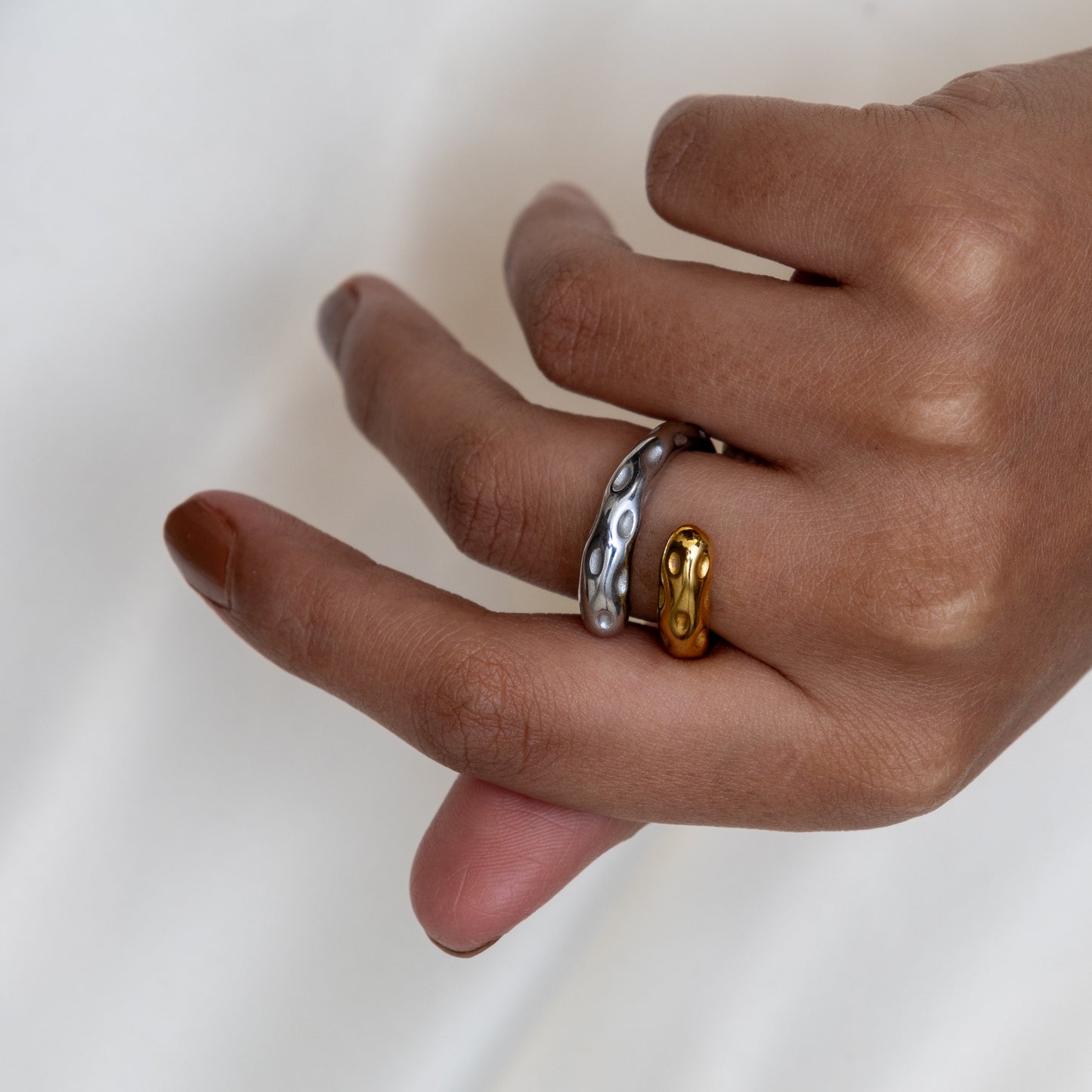 Two Tone Meteor Ring