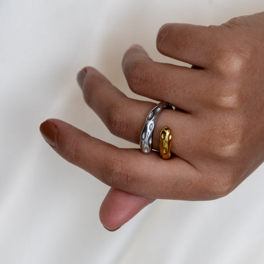 Two Tone Meteor Ring