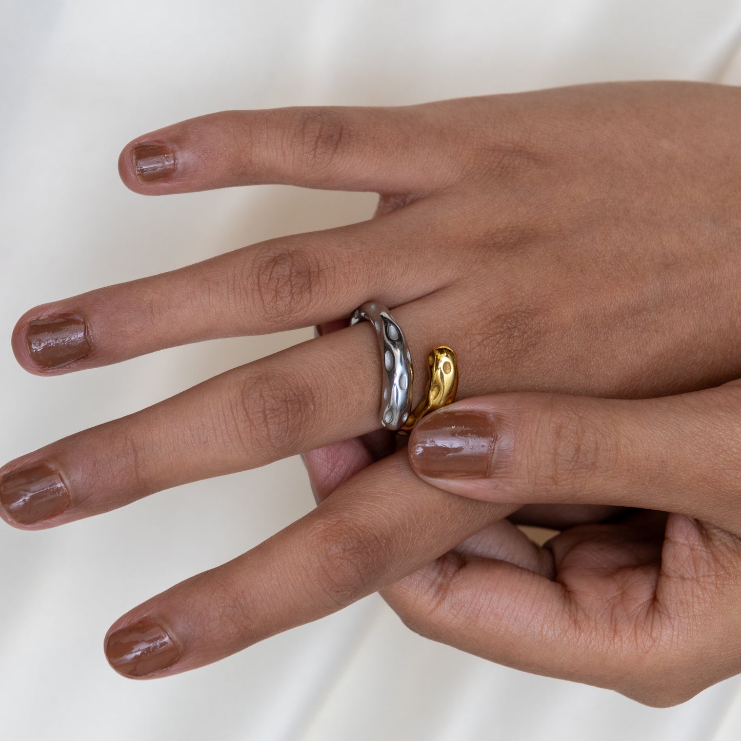 Two Tone Meteor Ring