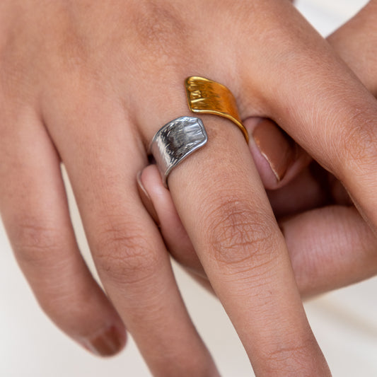 Two Tone Rustic Ring