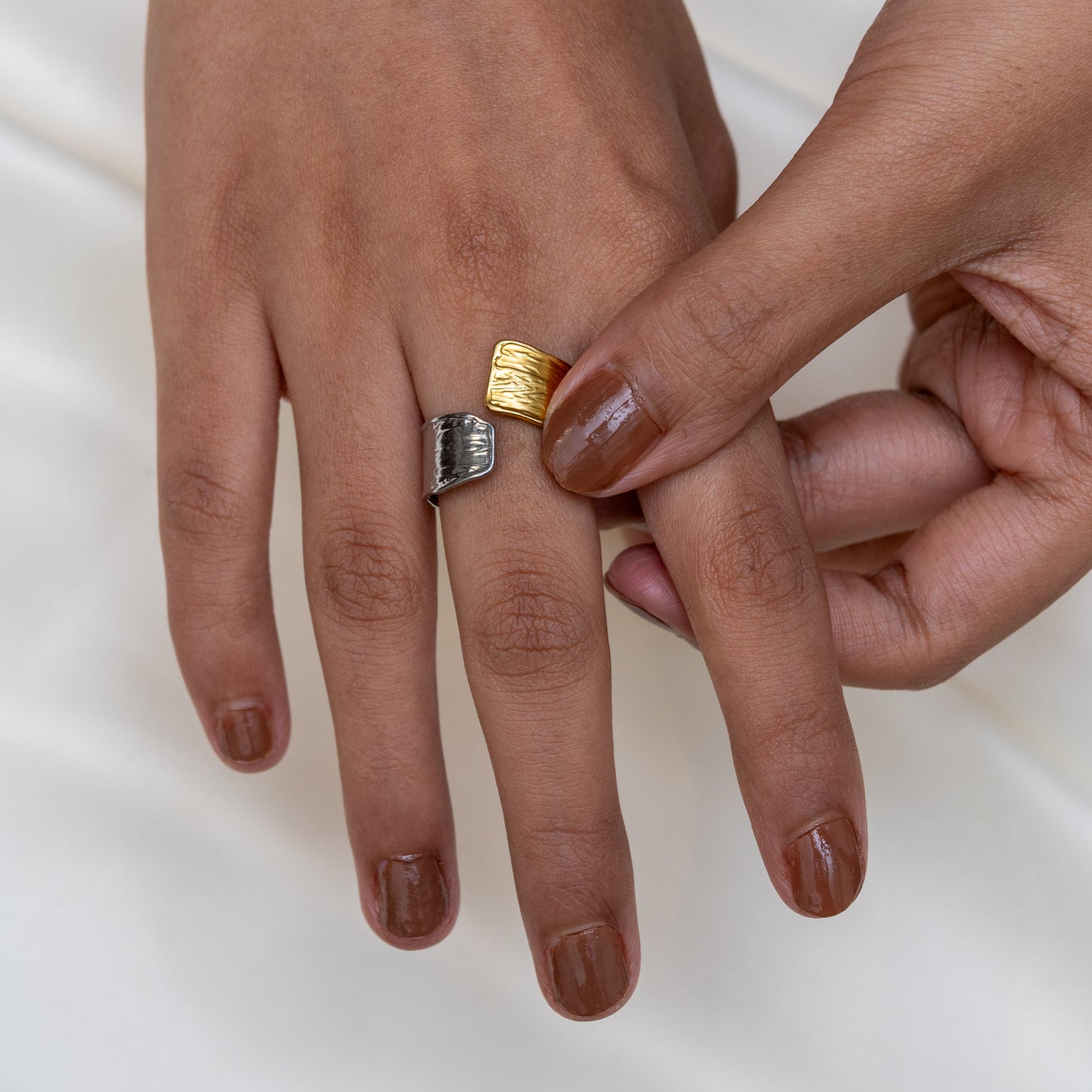 Two Tone Rustic Ring
