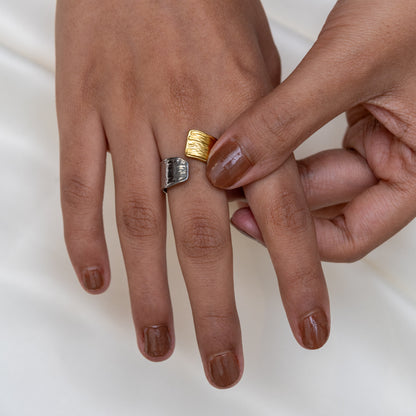 Two Tone Rustic Ring