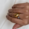 Two Tone Fold Ring