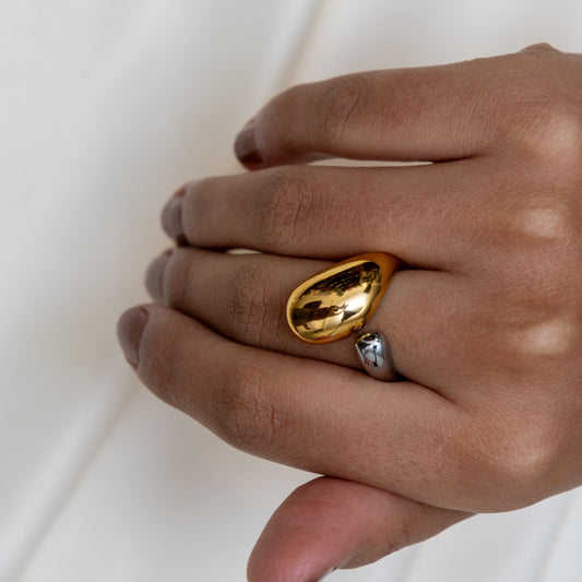 Two Tone Fold Ring