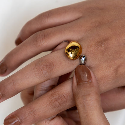 Two Tone Fold Ring