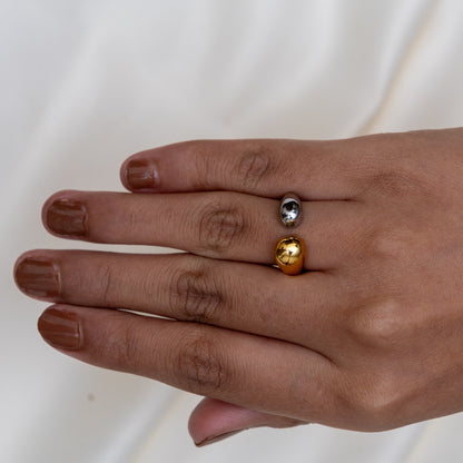 Two Tone Dot Ring
