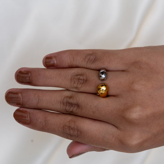 Two Tone Dot Ring