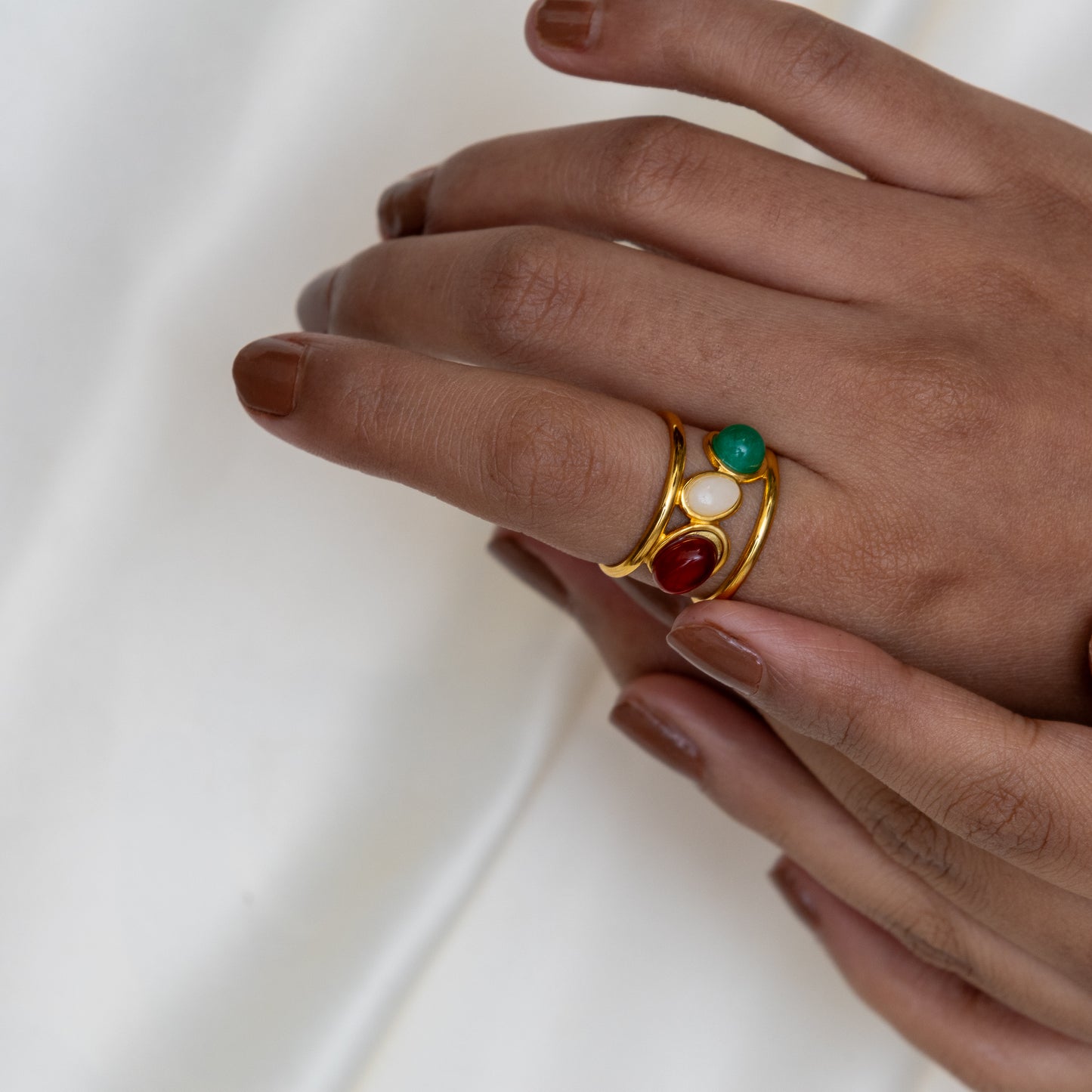 Urban Rani Gem Trio Ring
