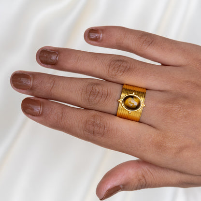 Urban Rani Brown Classic Band Ring