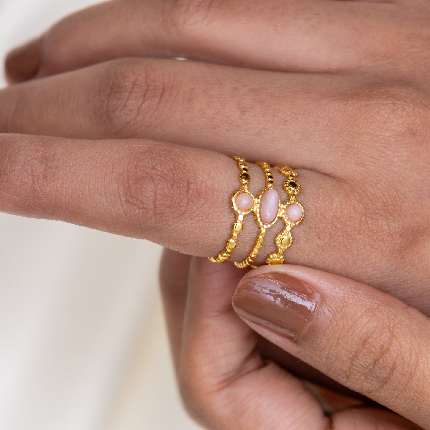 Urban Rani Blush Dots Ring