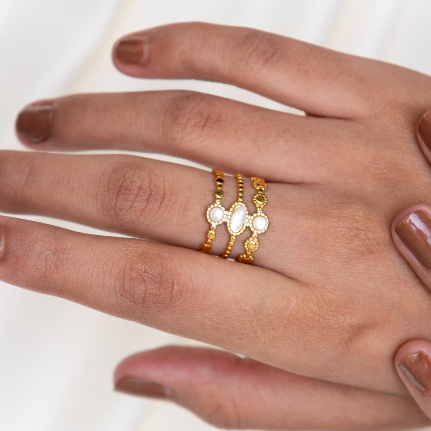 Urban Rani Blush Dots Ring
