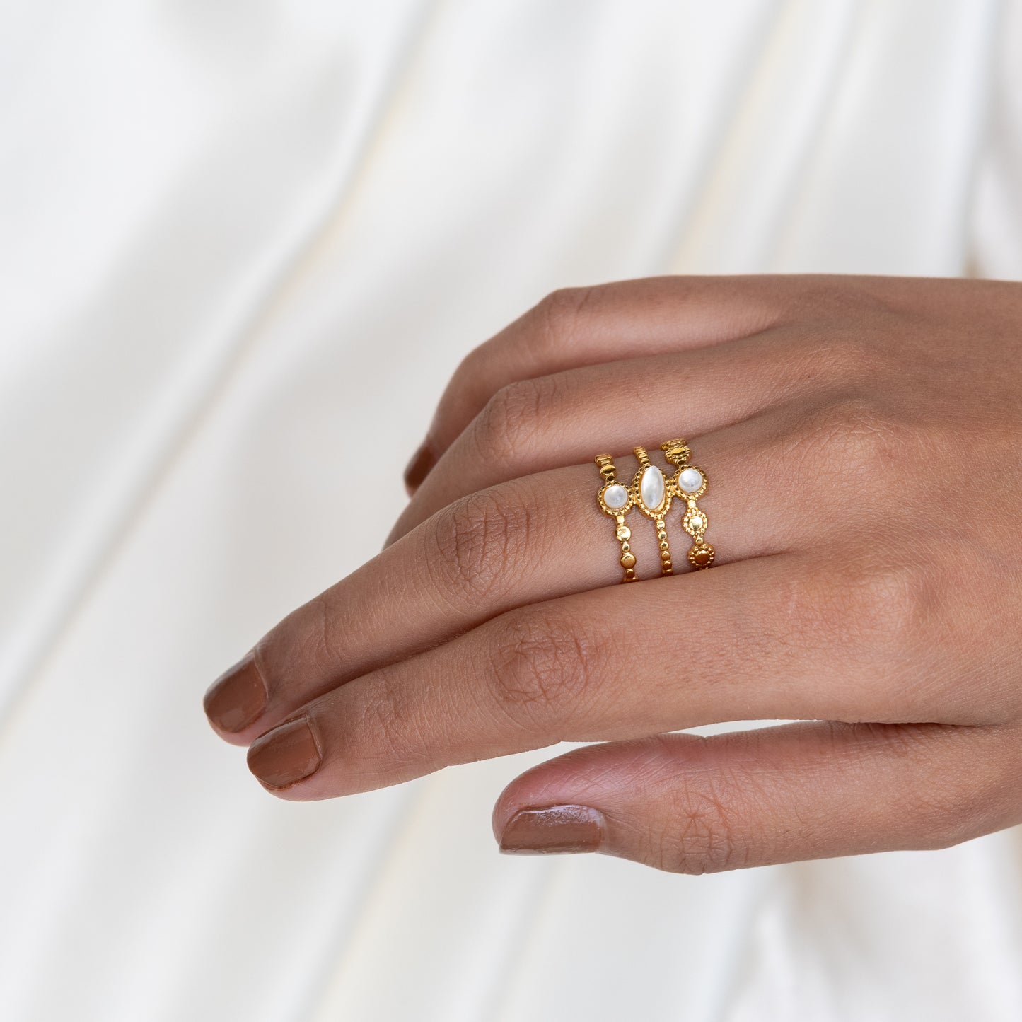 Urban Rani Blush Dots Ring