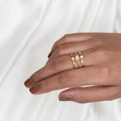 Urban Rani Blush Dots Ring