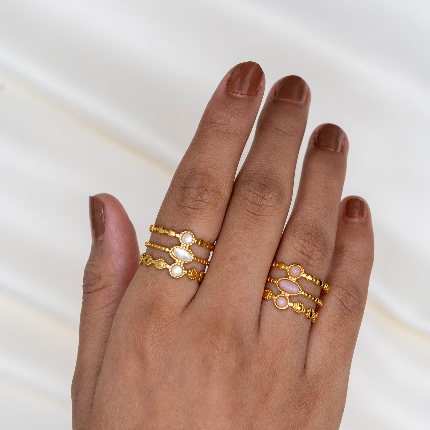 Urban Rani Blush Dots Ring